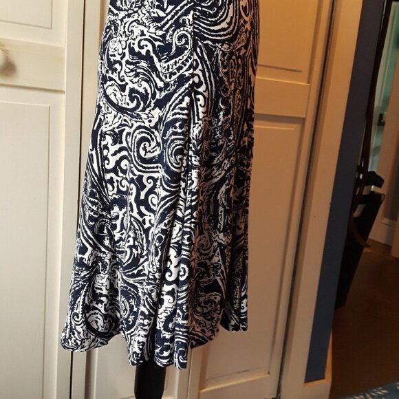Chaps Ocean Wave Print Swing Skirt Size XL - Picture 4 of 8